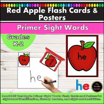 Red Apple Primer Sight Word Flashcards Posters for Word Study | TeachShare
