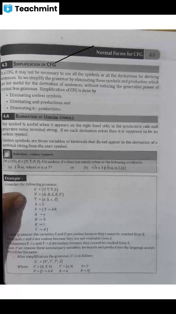 Elimination of Useless Symbols ( 2021-07-06) - THEORY OF COMPUTATION ...