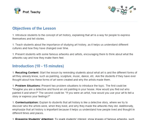 Introduction to Art History | Teachy