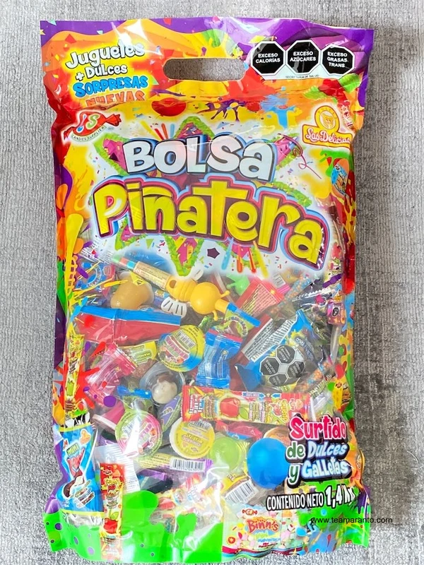 bolsa cono piñata grande con surtido variado de caramelos y golosinas