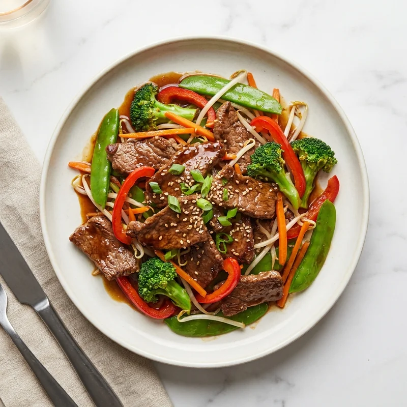 Bœuf teriyaki aux légumes croquants