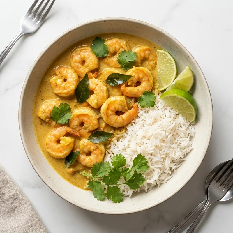 Crevettes au curry