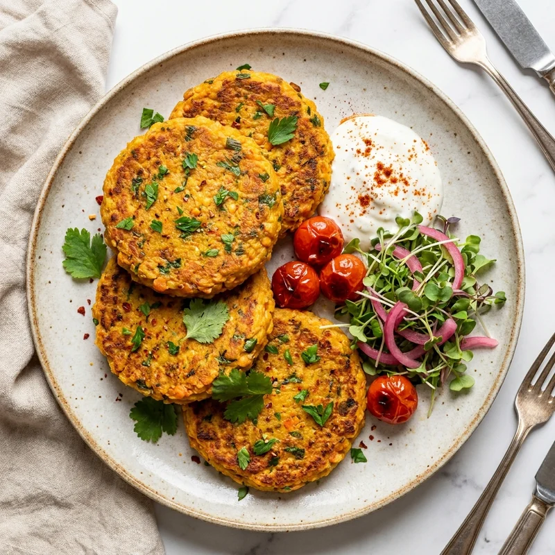 Galettes de lentilles corail