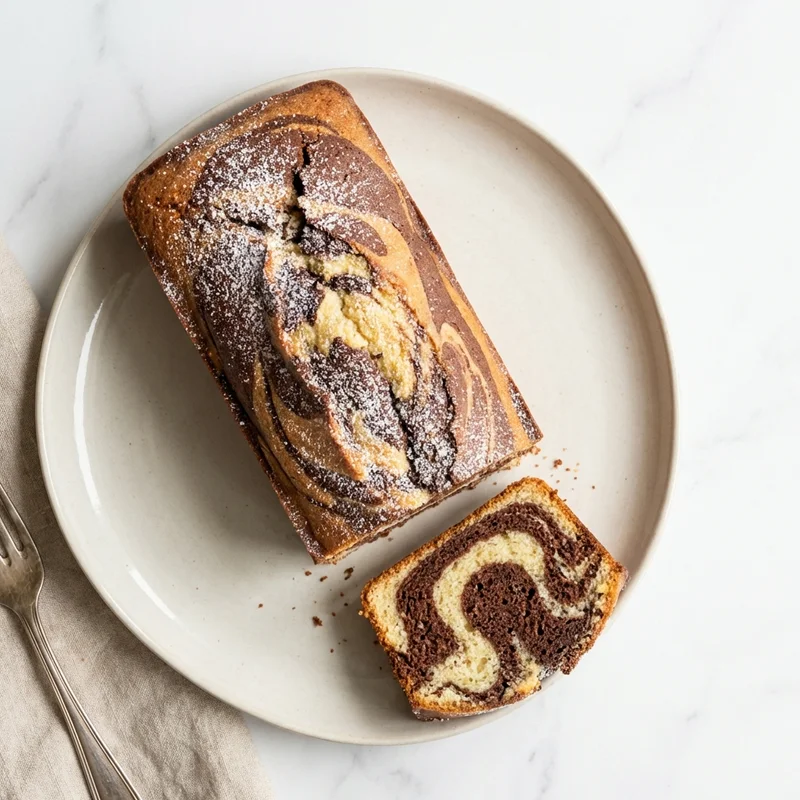 Gâteau marbré vanille-chocolat