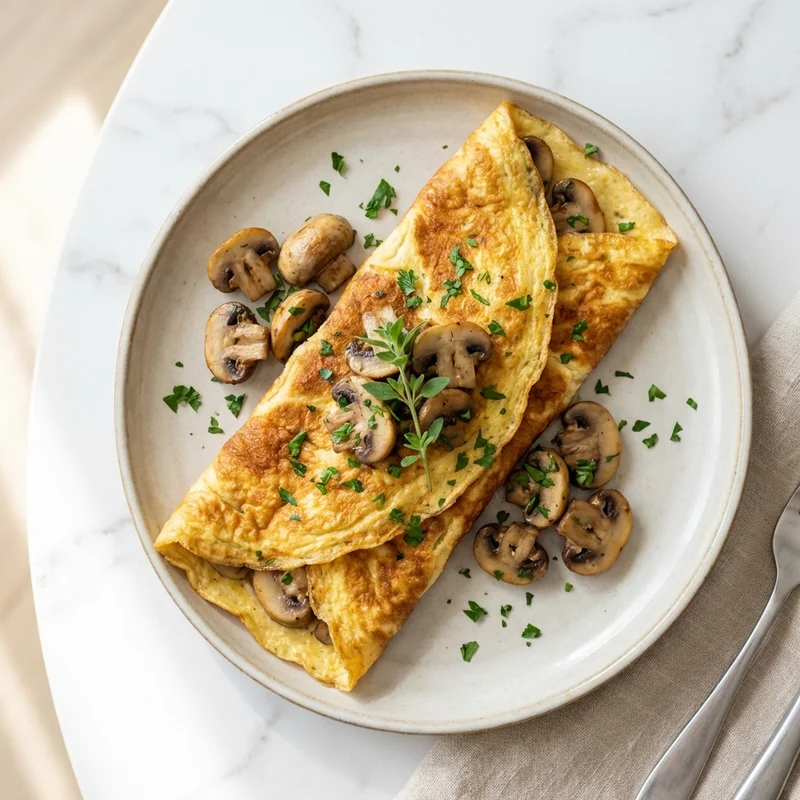 Omelette aux champignons