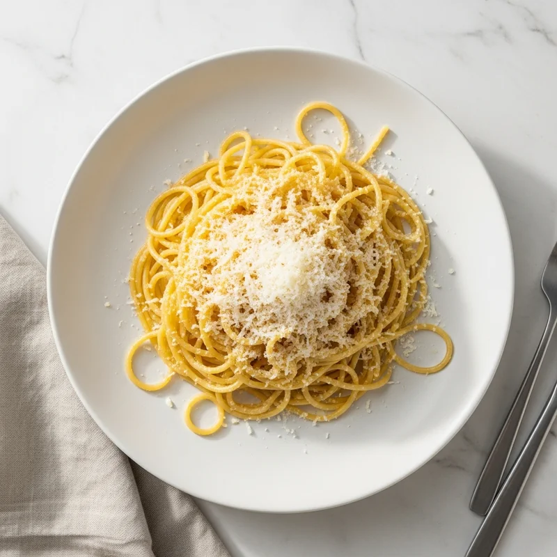 Pâtes simples au beurre et parmesan