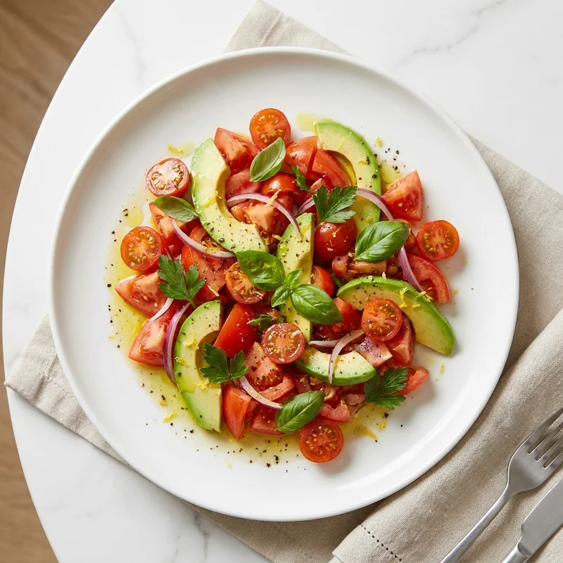 Salade tomate avocat