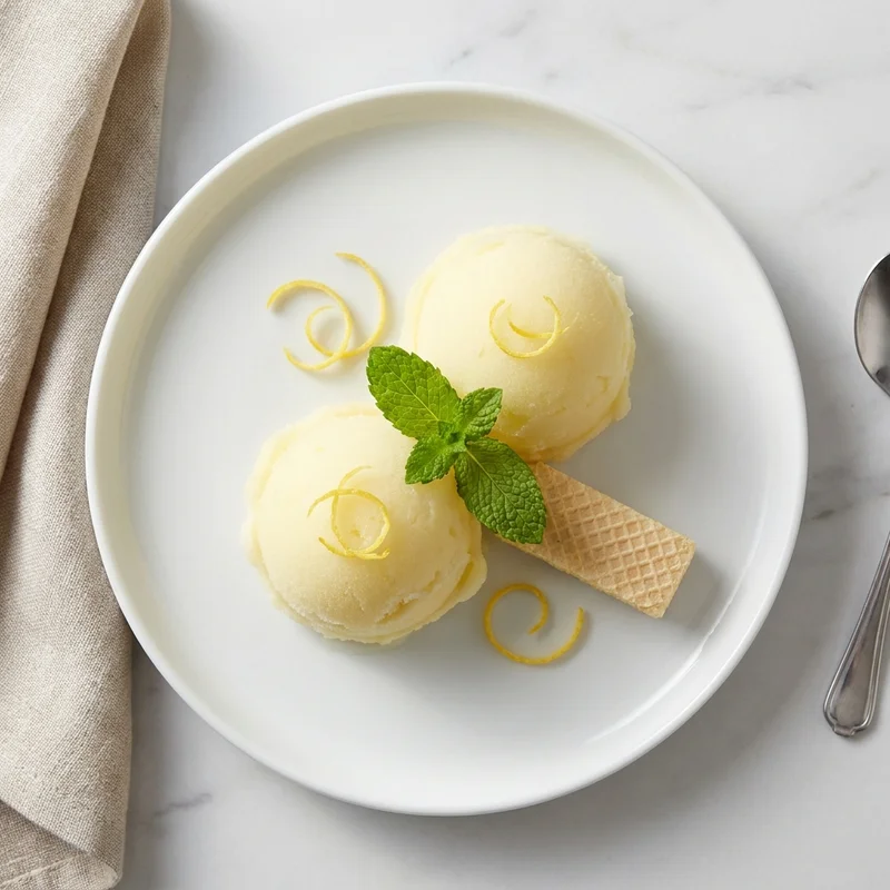 Sorbet citron maison