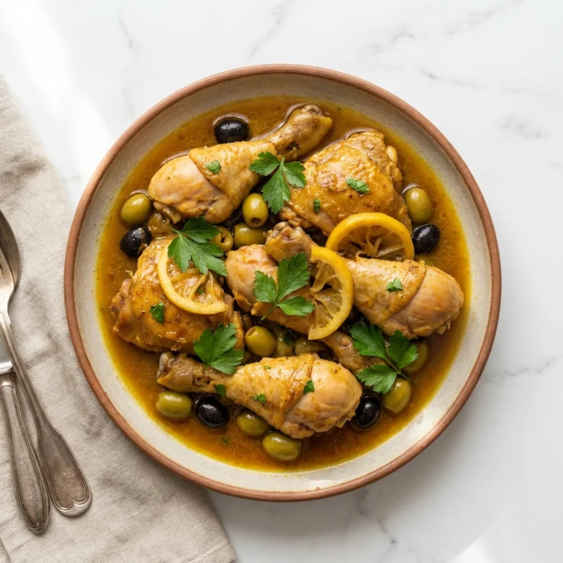Tajine de poulet aux olives