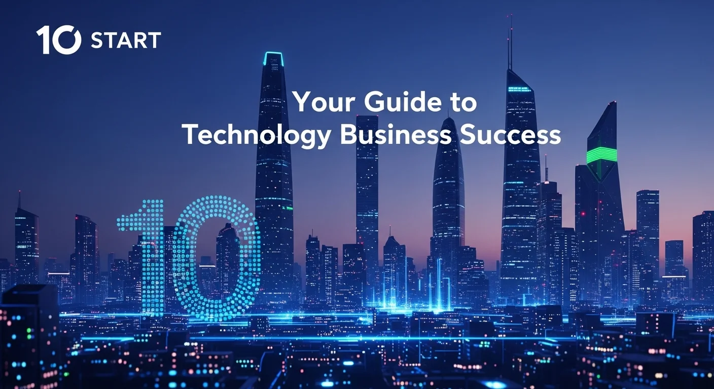 Business technology with innovation and digital resources to discover 10 Start