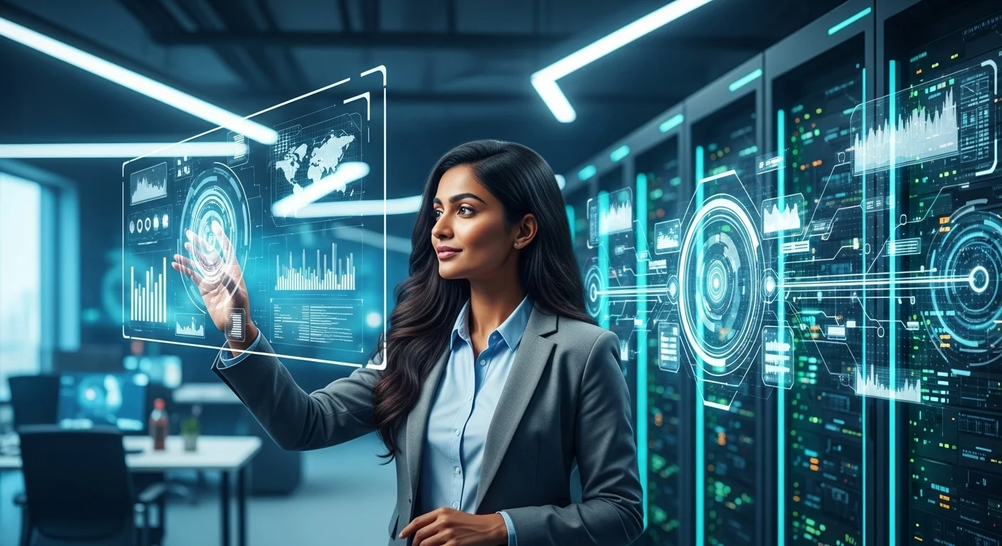 Business technology with innovation and digital resources to discover Ai Business Use
