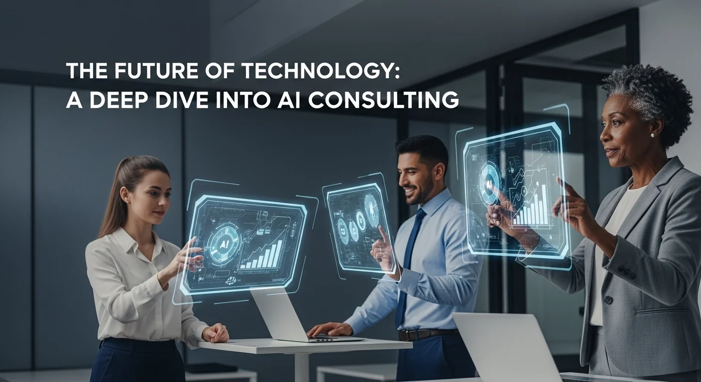 Business technology with innovation and digital resources to discover Ai Consulting