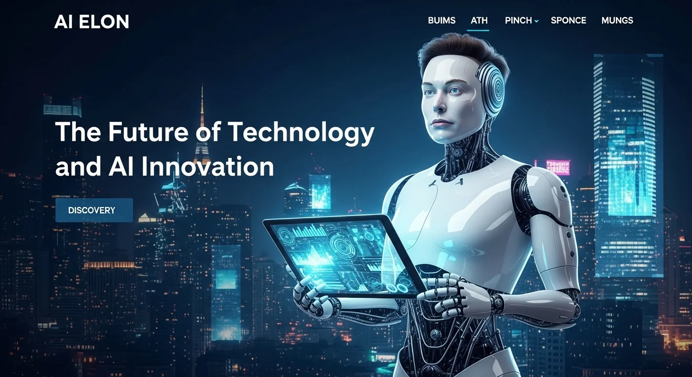 Business technology with innovation and digital resources to discover Ai Elon
