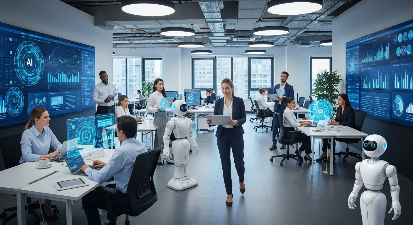 Business technology with innovation and digital resources to discover Ai Technology