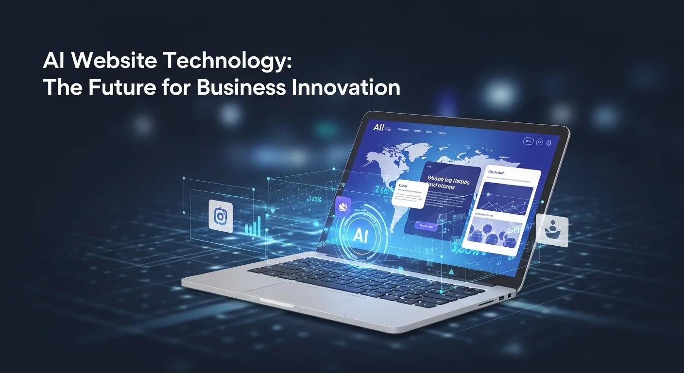 Business technology with innovation and digital resources to discover Ai Website