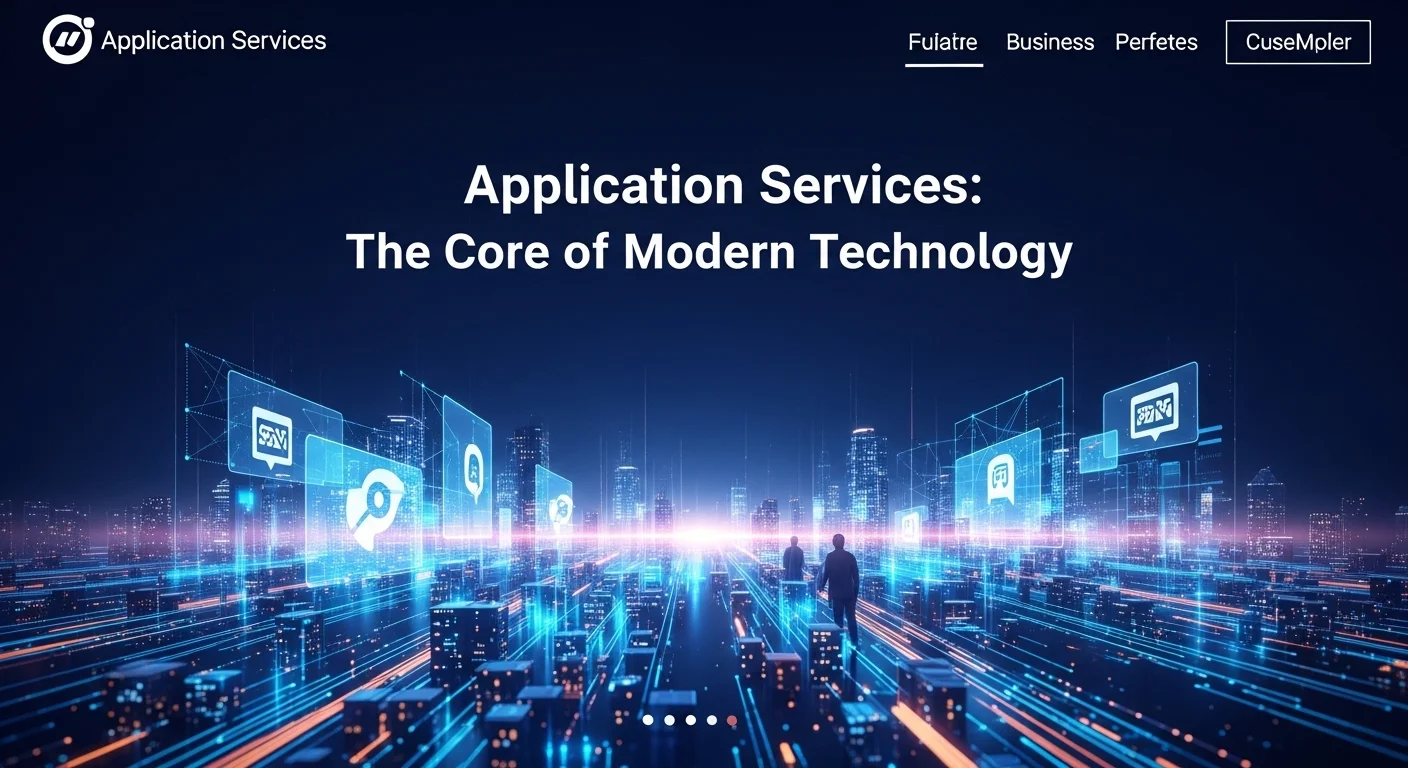 Business technology with innovation and digital resources to discover Application Services