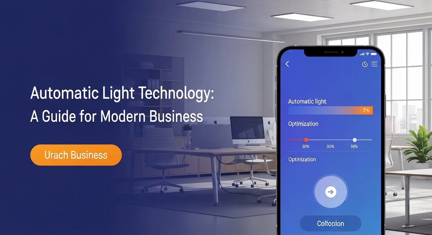 Business technology with innovation and digital resources to discover Automatic Light