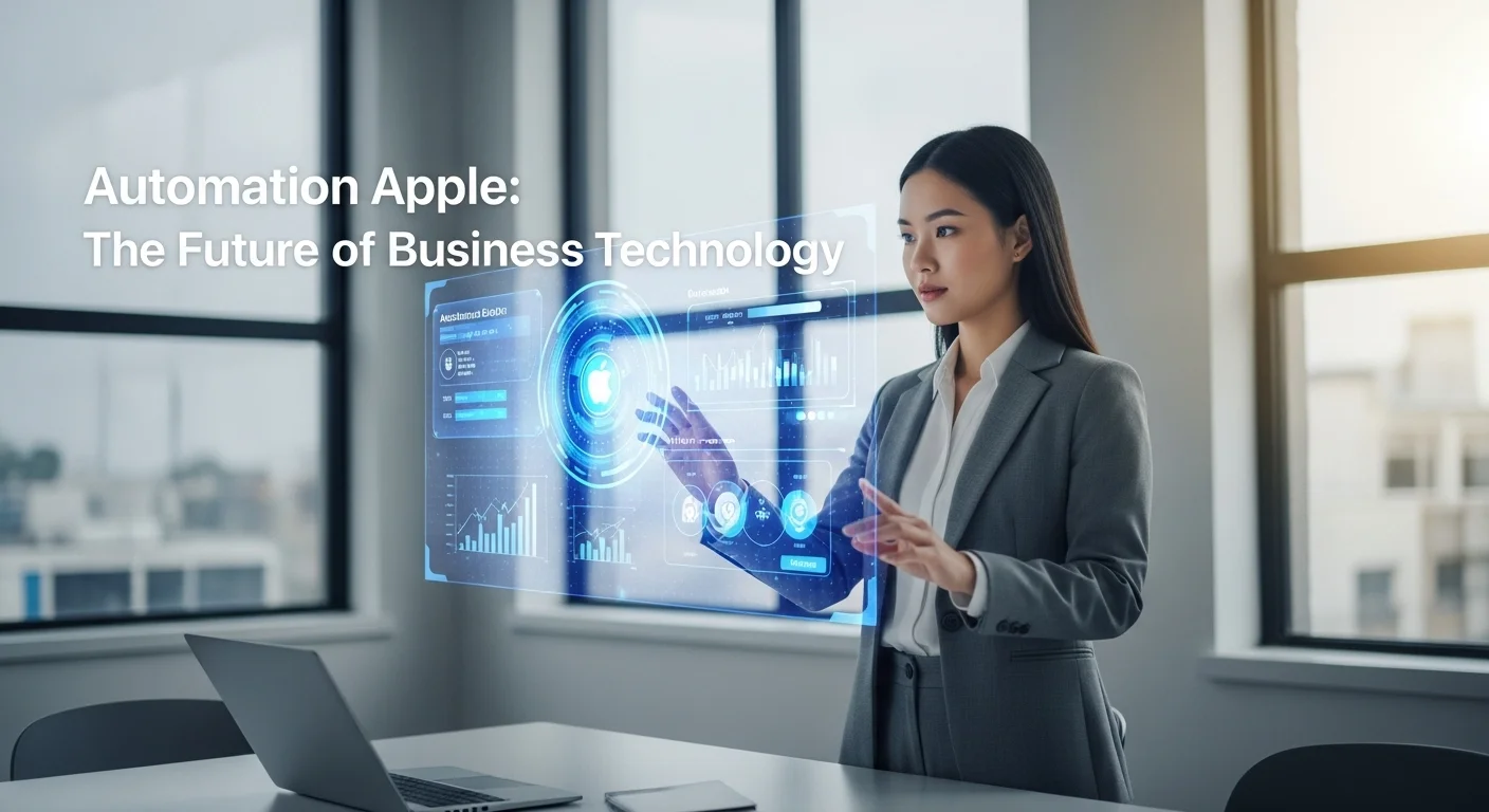 Business technology with innovation and digital resources to discover Automation Apple
