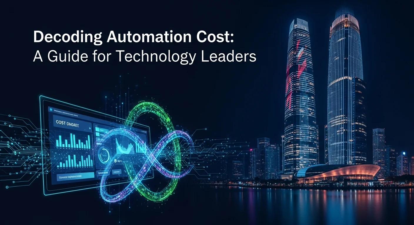 Business technology with innovation and digital resources to discover Automation Cost