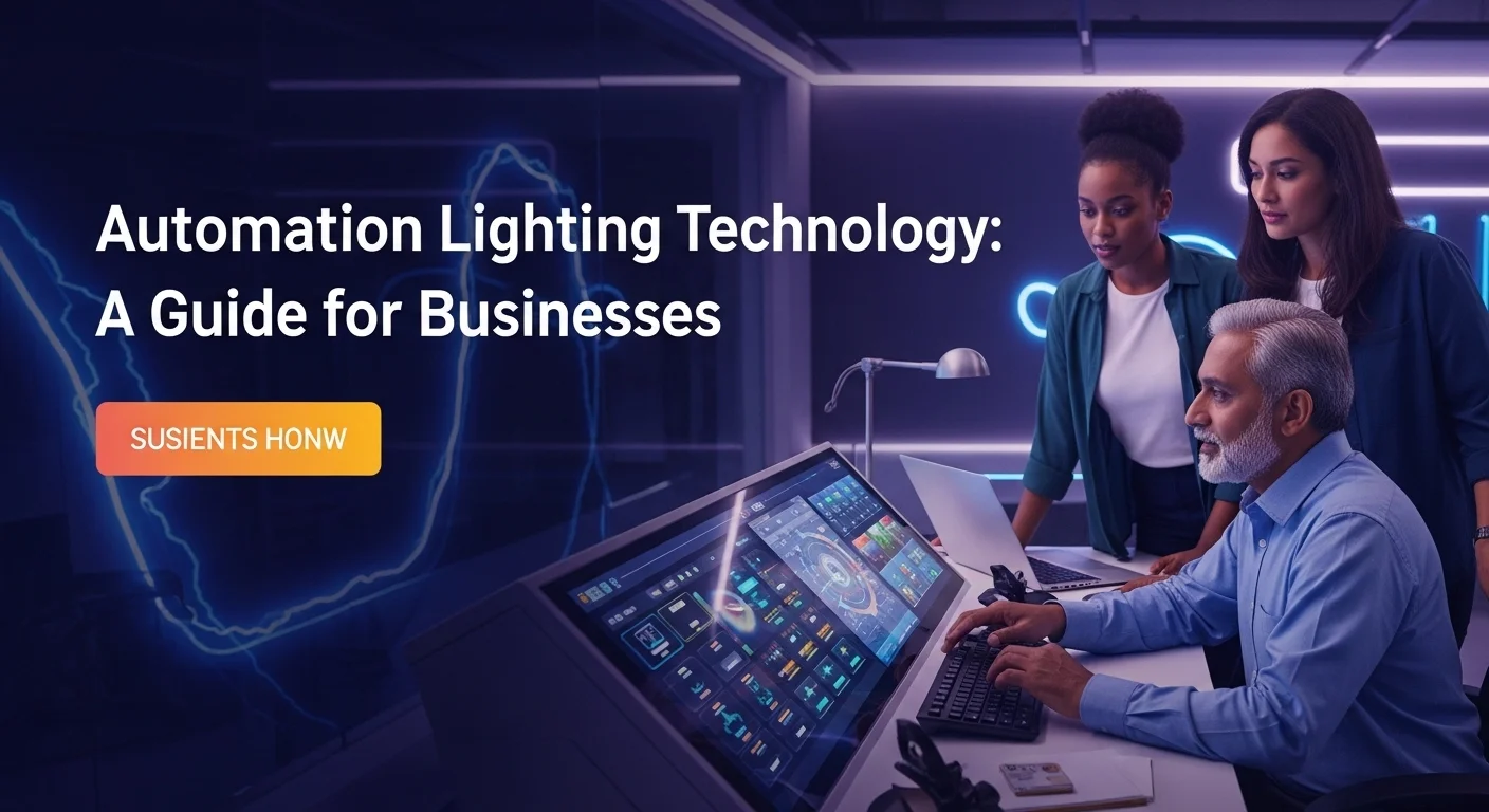Business technology with innovation and digital resources to discover Automation Lighting