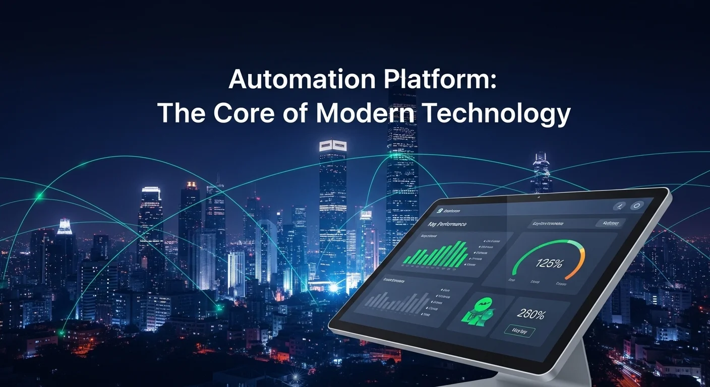 Business technology with innovation and digital resources to discover Automation Platform