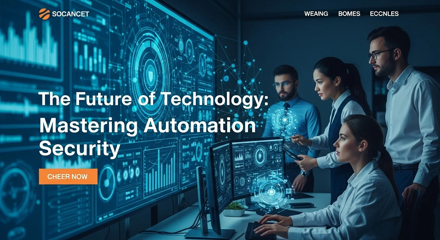 Business technology with innovation and digital resources to discover Automation Security