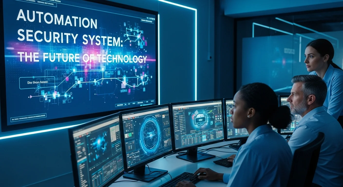 Business technology with innovation and digital resources to discover Automation Security System