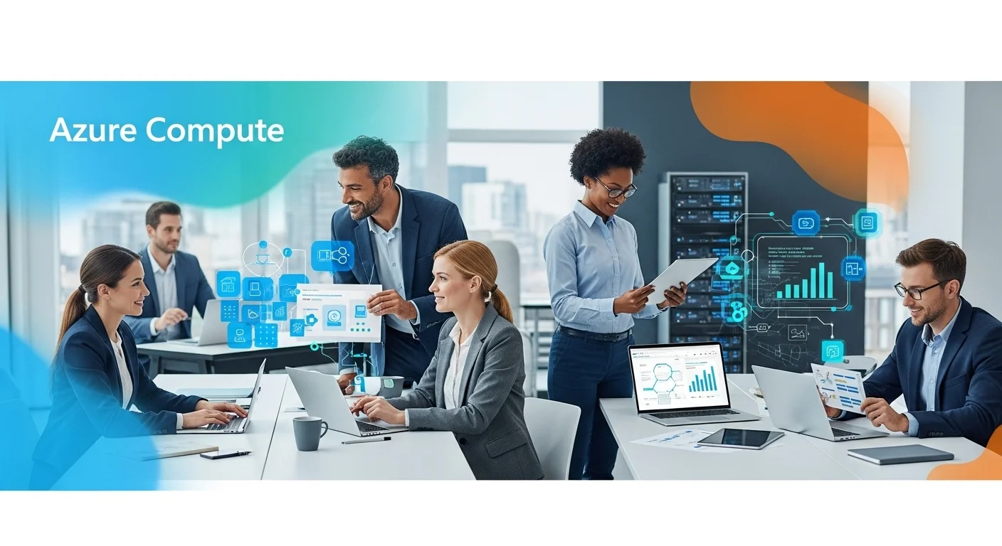 Business technology with innovation and digital resources to discover Azure Compute
