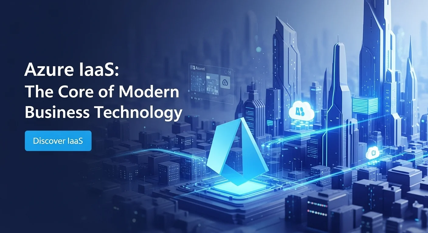 Business technology with innovation and digital resources to discover Azure Iaas