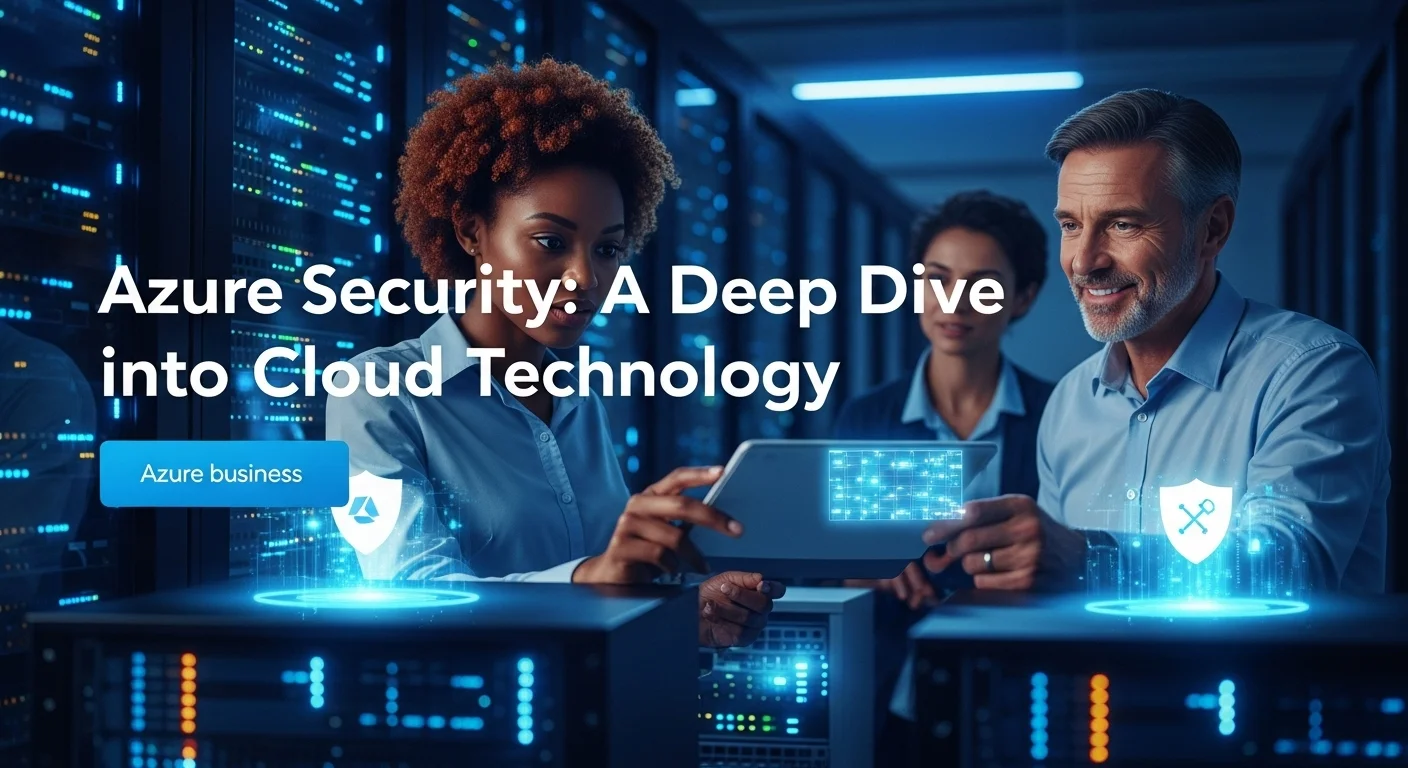 Business technology with innovation and digital resources to discover Azure Security