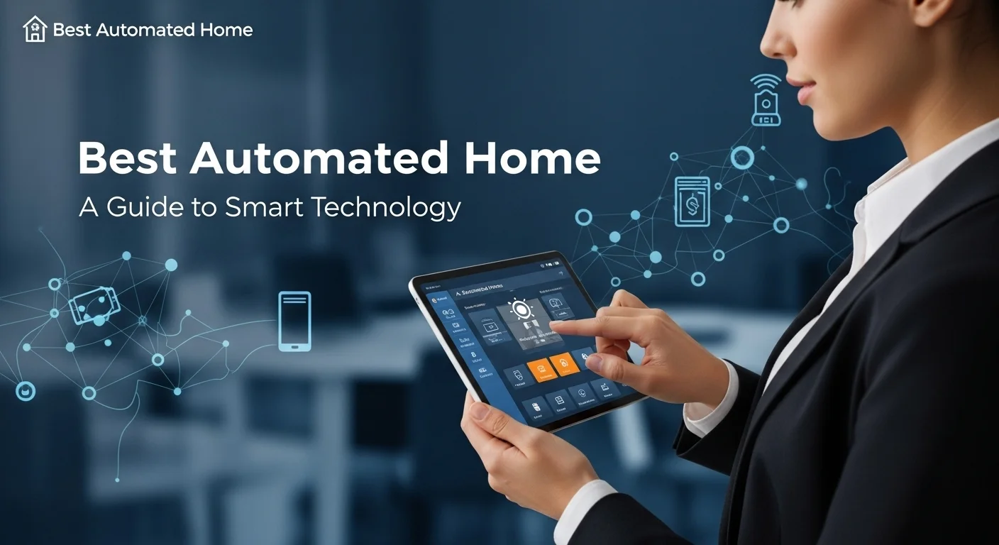 Modern technology landscape with business elements and tech solutions for Best Automated Home