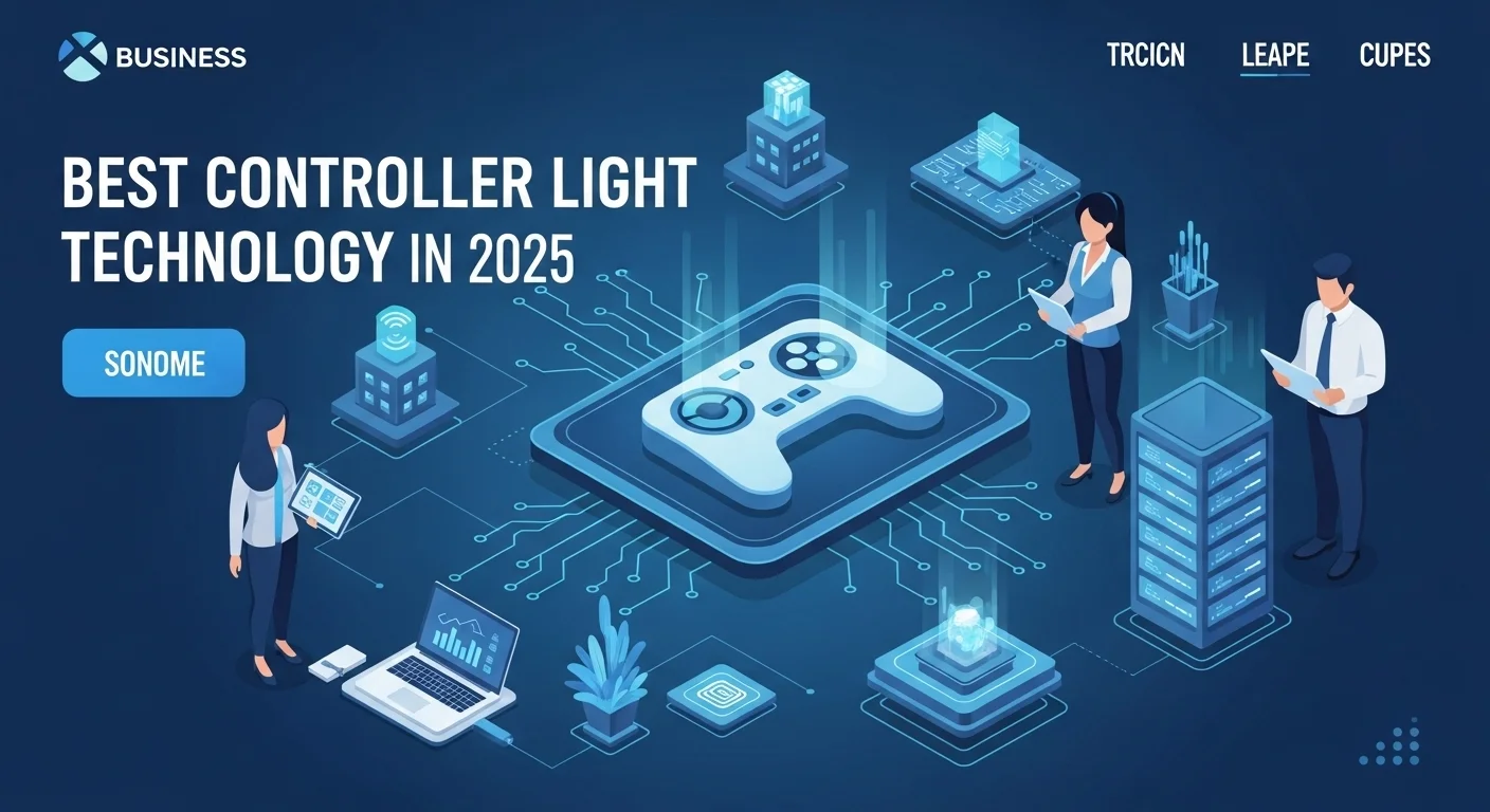 Modern technology landscape with business elements and tech solutions for Best Controller Light