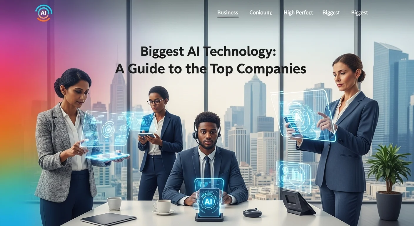 Business technology with innovation and digital resources to discover Biggest Ai