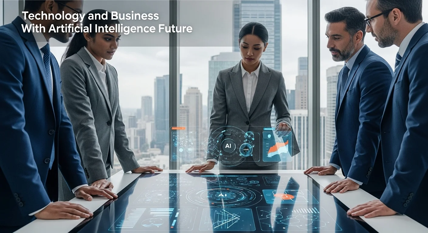 Business technology with innovation and digital resources to discover Business With Artificial