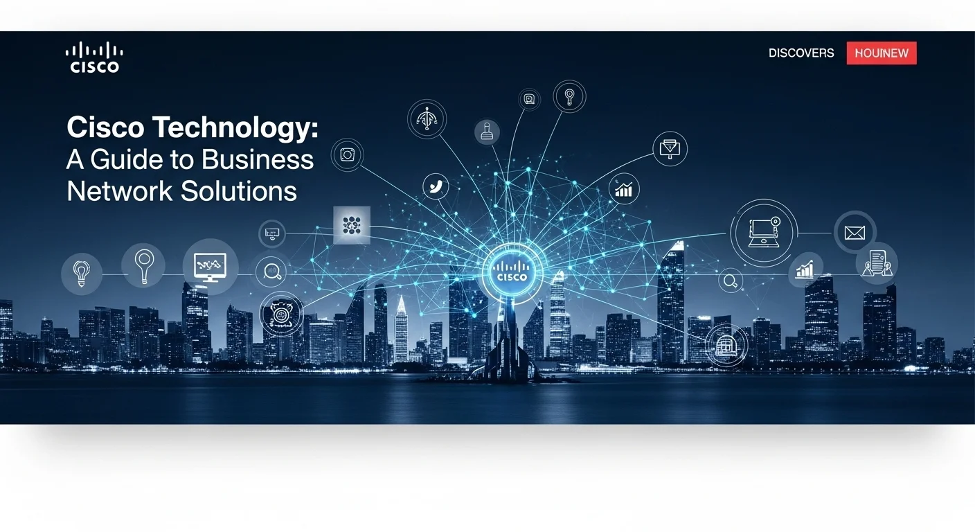 Business technology with innovation and digital resources to discover Cisco