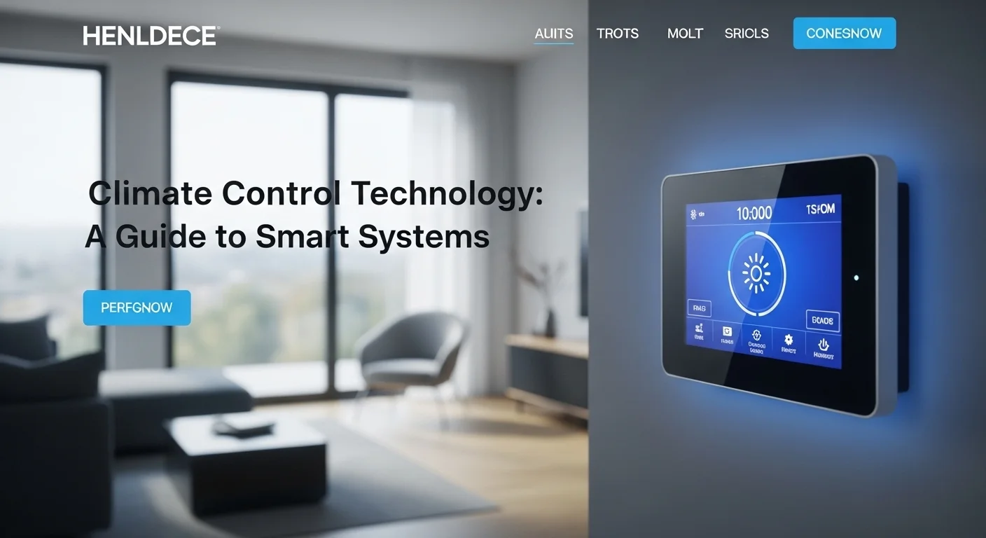 Business technology with innovation and digital resources to discover Climate Control