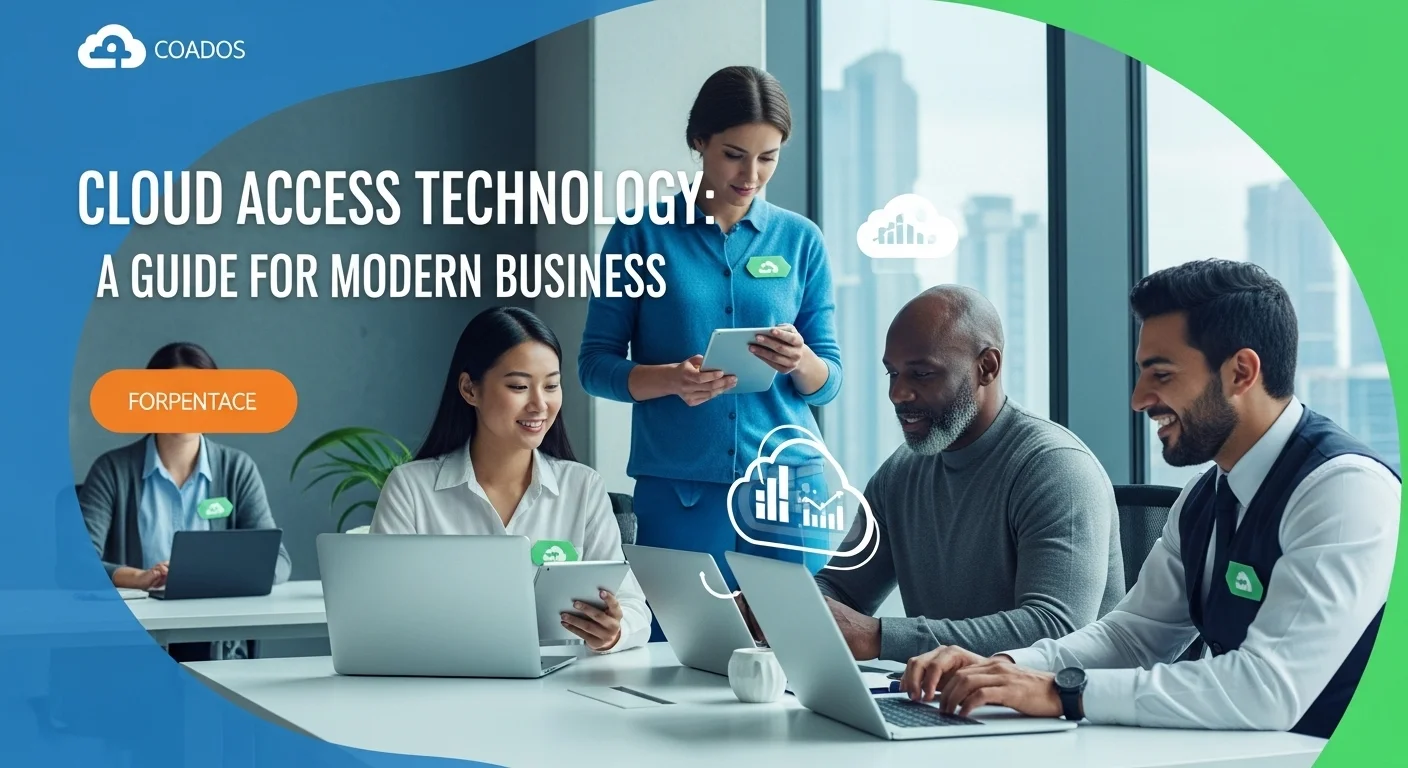 Business technology with innovation and digital resources to discover Cloud Access