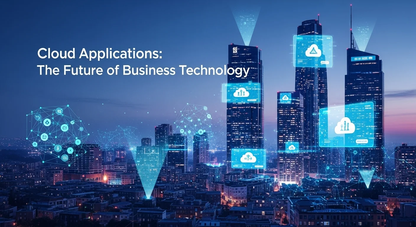 Business technology with innovation and digital resources to discover Cloud Applications