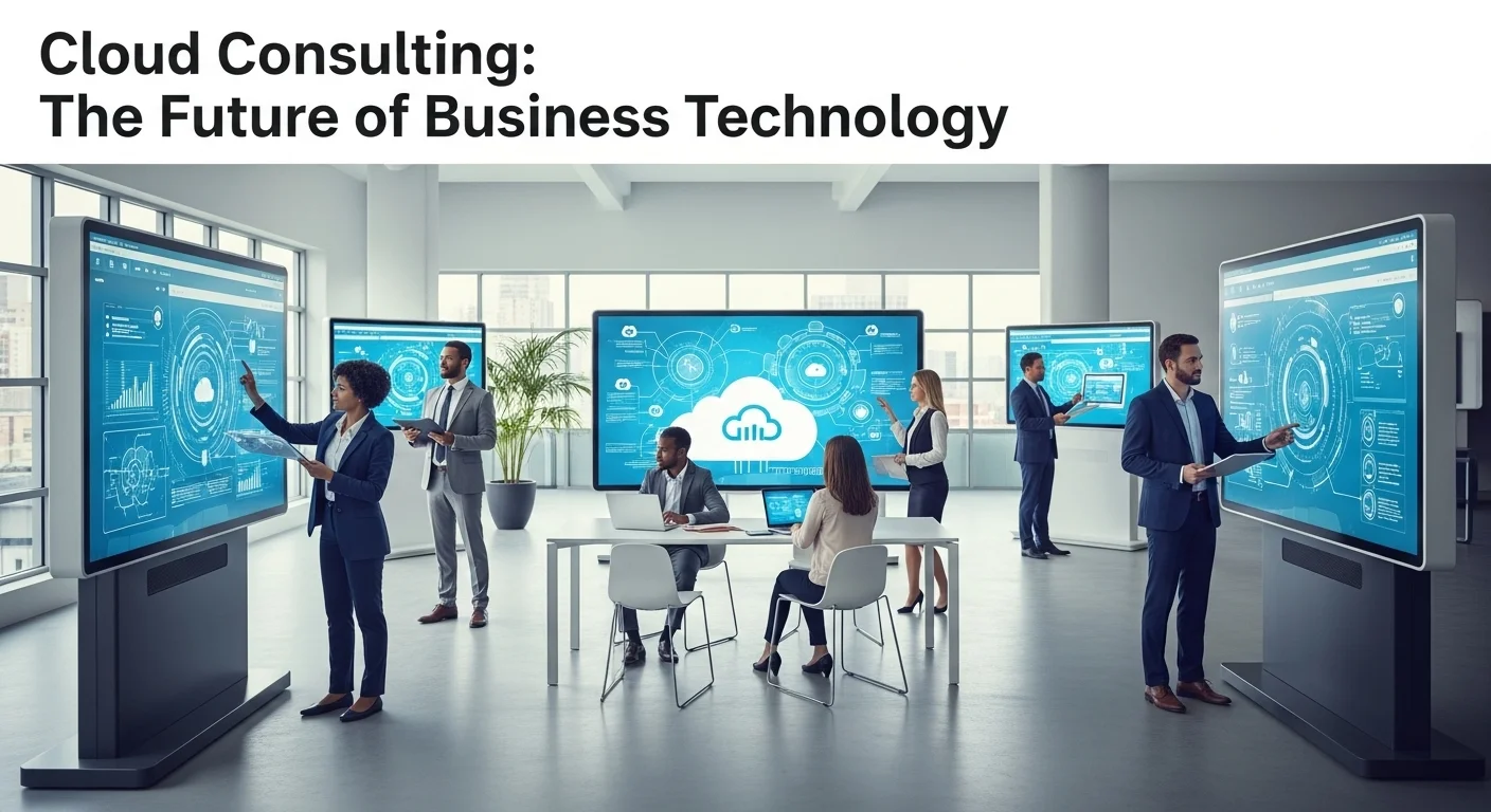 Business technology with innovation and digital resources to discover Cloud Consulting