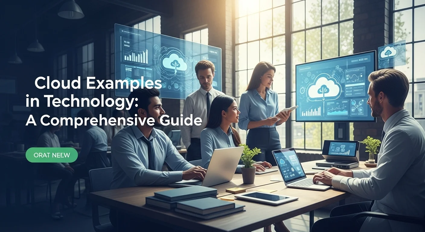 Business technology with innovation and digital resources to discover Cloud Examples