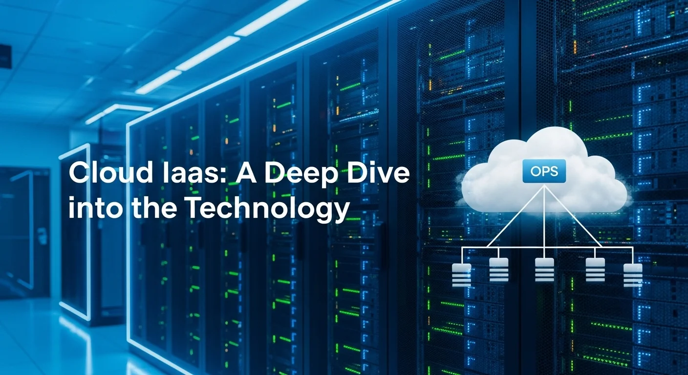 Business technology with innovation and digital resources to discover Cloud Iaas