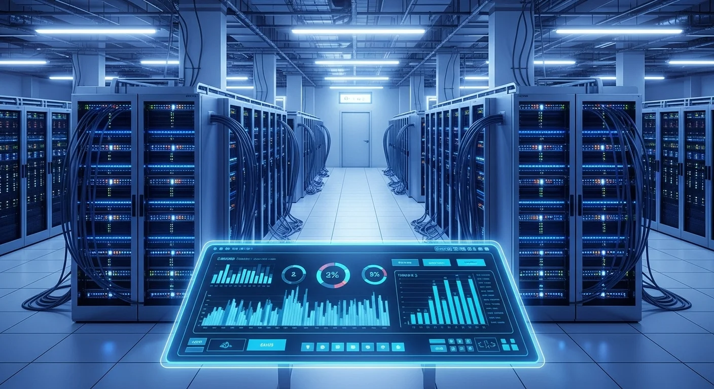 Business technology with innovation and digital resources to discover Cloud Services