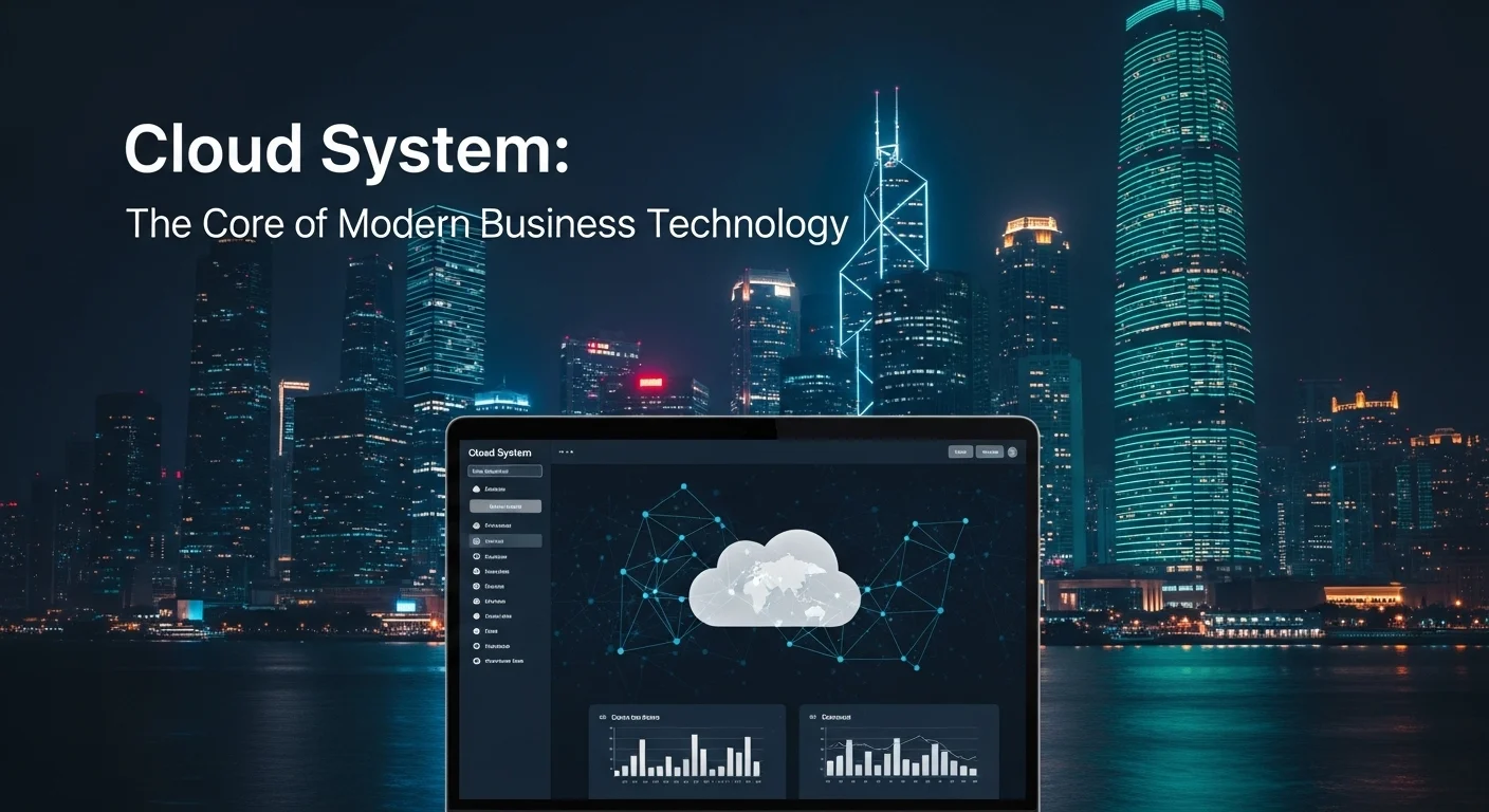 Business technology with innovation and digital resources to discover Cloud System