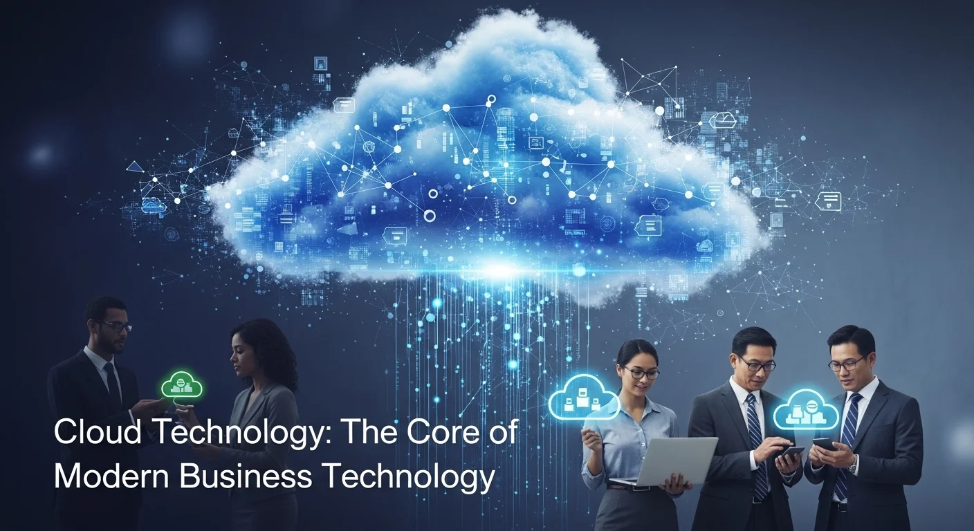 Business technology with innovation and digital resources to discover Cloud Technology