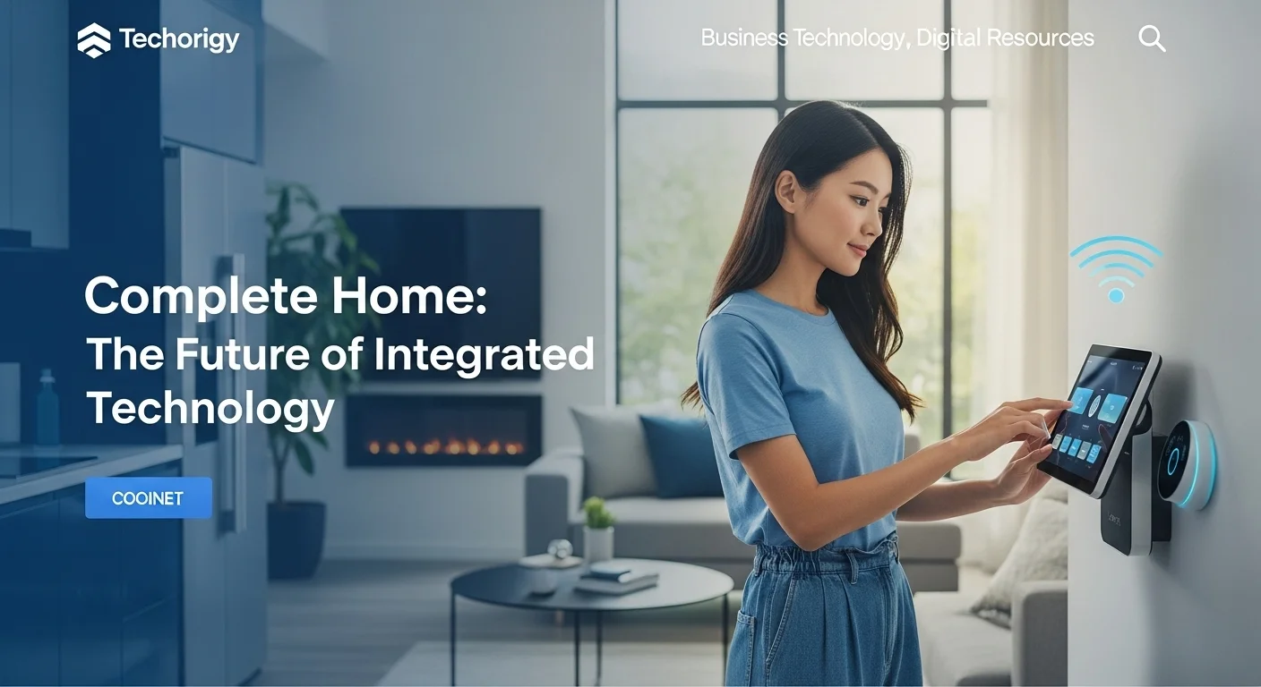 Business technology with innovation and digital resources to discover Complete Home