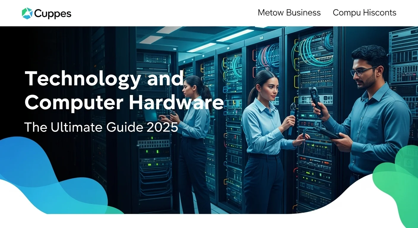 Business technology with innovation and digital resources to discover Computer Hardware