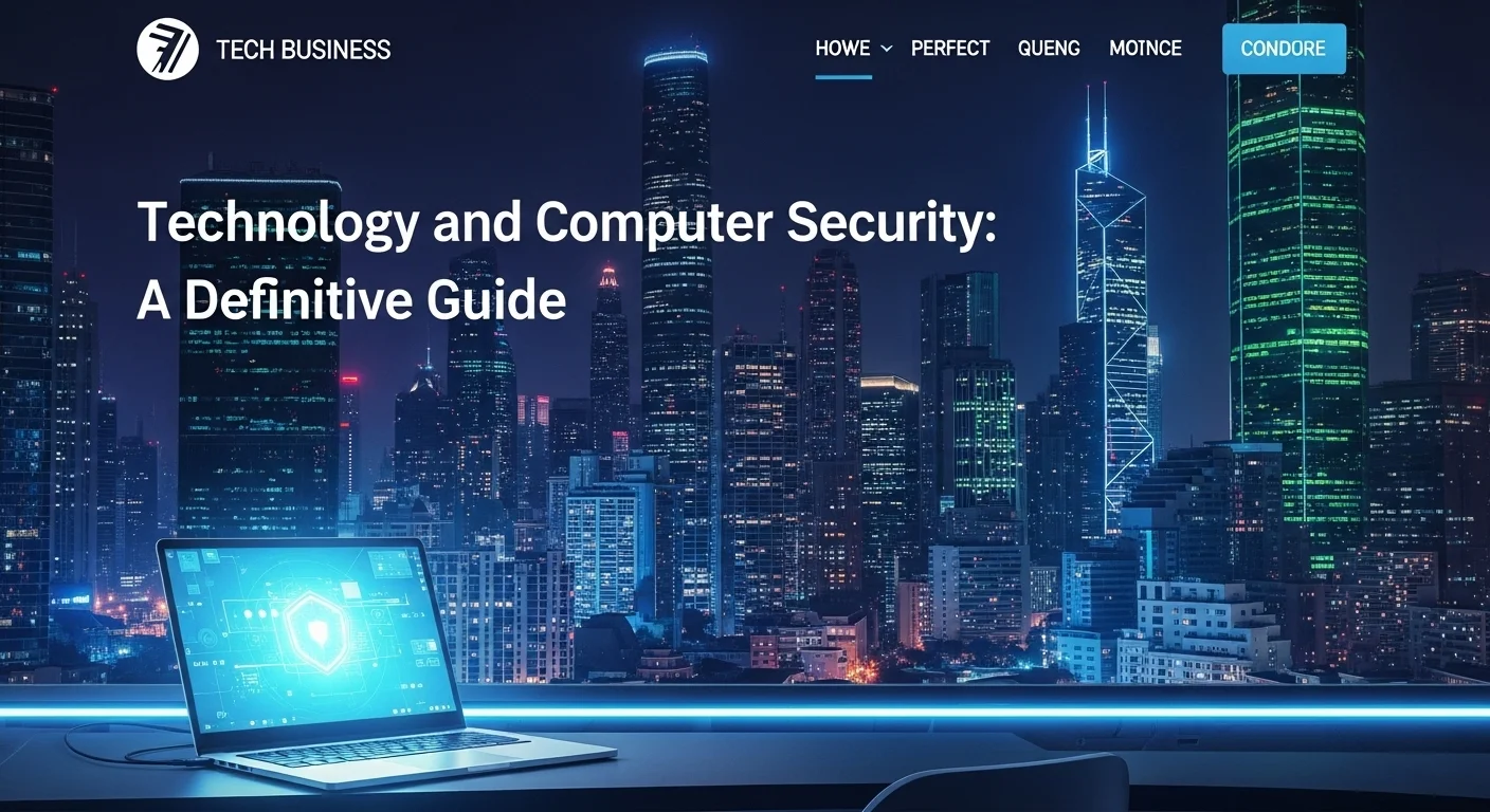Business technology with innovation and digital resources to discover Computer Security