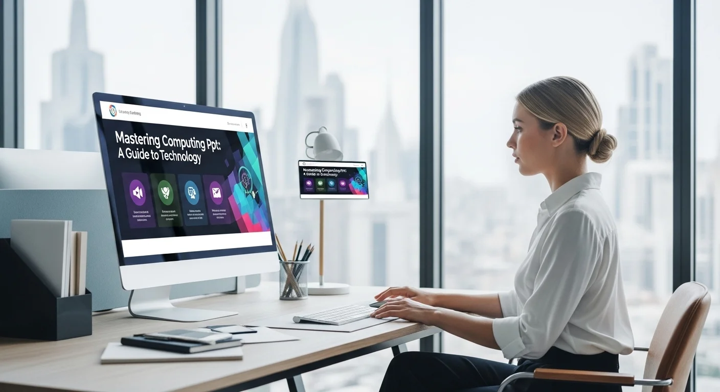 Business technology with innovation and digital resources to discover Computing Ppt