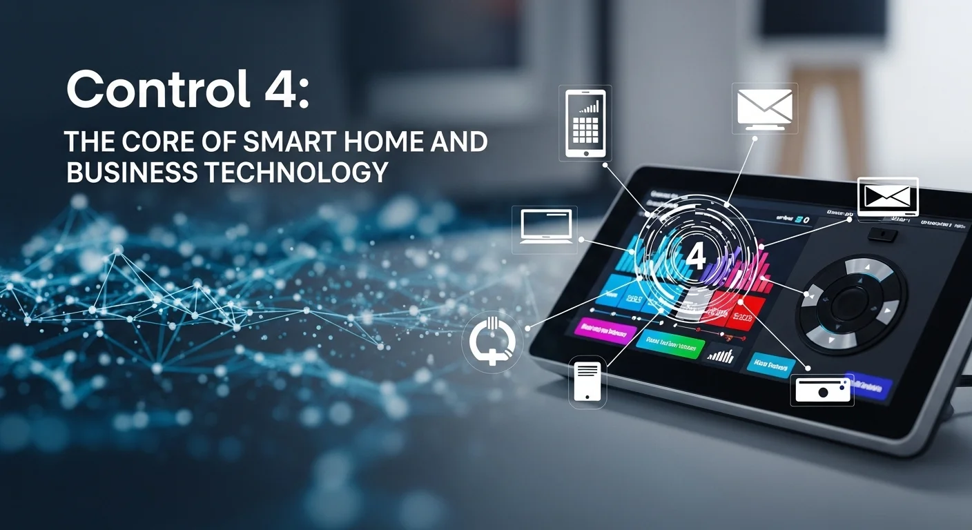 Business technology with innovation and digital resources to discover Control 4