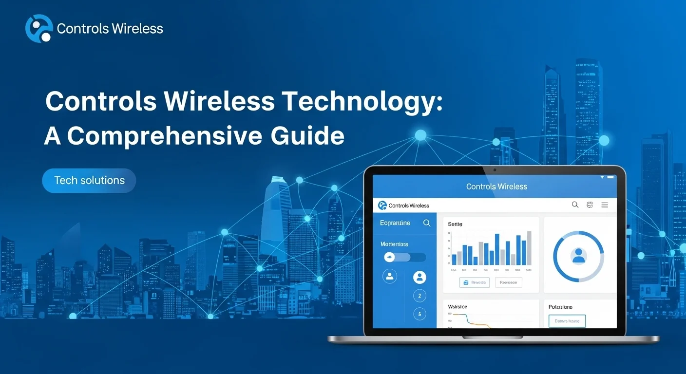 Modern technology landscape with business elements and tech solutions for Controls Wireless